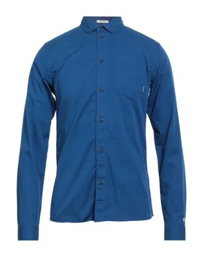 Tommy Jeans Man Shirt Blue Size Xs Cotton