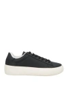 Tommy Jeans Man Sneakers Black Size 9 Leather In Black