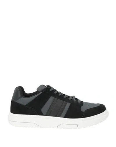 Tommy Jeans Man Sneakers Black Size 9 Leather, Textile Fibers, Rubber