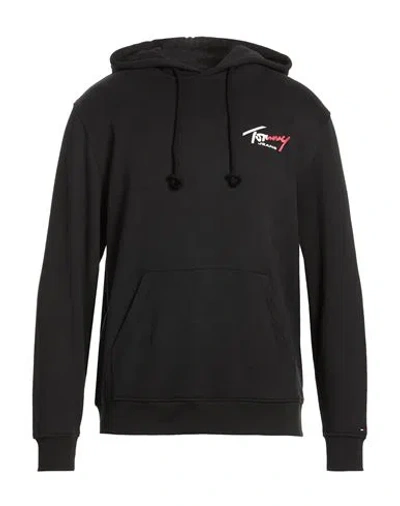 Tommy Jeans Man Sweatshirt Black Size S Cotton