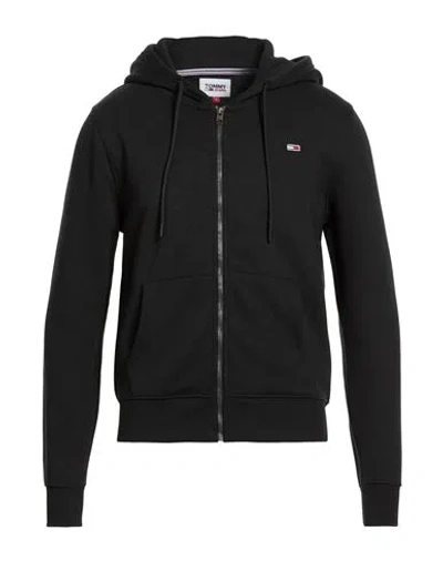 Tommy Jeans Man Sweatshirt Black Size S Cotton, Polyester