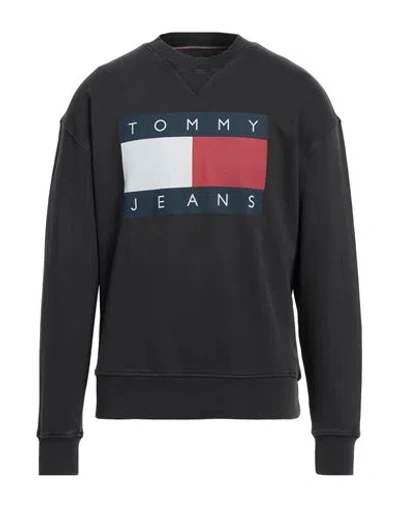 Tommy Jeans Man Sweatshirt Black Size Xs Cotton