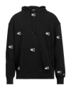 Tommy Jeans Man Sweatshirt Black Size Xs Cotton In Black