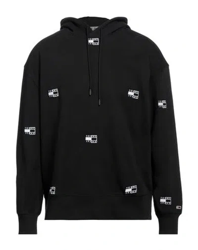 Tommy Jeans Man Sweatshirt Black Size Xs Cotton