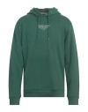 Tommy Jeans Man Sweatshirt Emerald Green Size L Cotton, Elastane