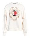 Tommy Jeans Man Sweatshirt Ivory Size S Cotton