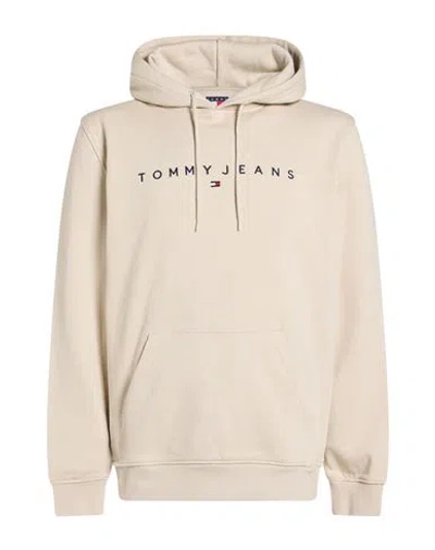 Tommy Jeans Man Sweatshirt Khaki Size Xxxl Cotton, Polyester In Animal Print