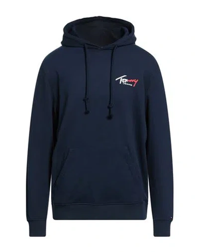 Tommy Jeans Man Sweatshirt Midnight Blue Size L Cotton