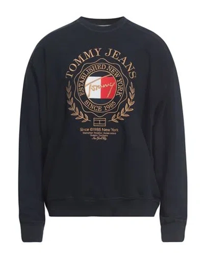 Tommy Jeans Man Sweatshirt Navy Size M Cotton