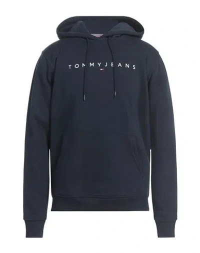 Tommy Jeans Man Sweatshirt Navy Size M Cotton, Polyester
