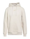 Tommy Jeans Man Sweatshirt Off White Size M Cotton, Polyester In Neutral