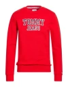 Tommy Jeans Man Sweatshirt Red Size S Cotton In Red