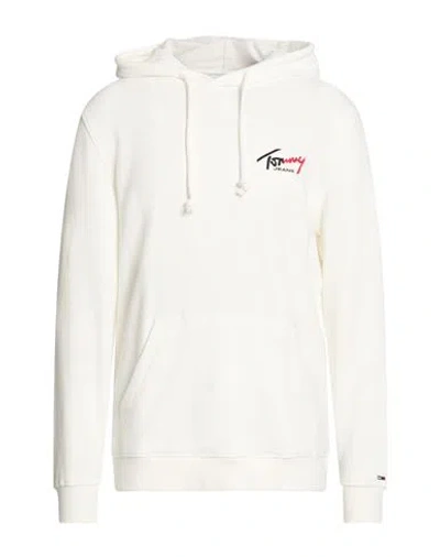 Tommy Jeans Man Sweatshirt White Size M Cotton