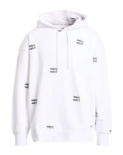 Tommy Jeans Man Sweatshirt White Size Xl Cotton