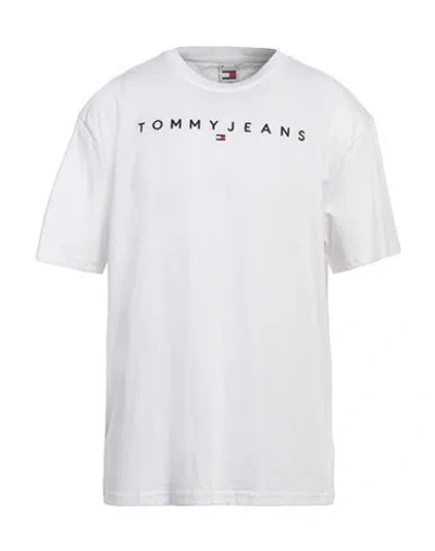 Tommy Jeans Man T-shirt White Size 4xl Cotton
