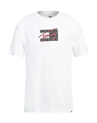 Tommy Jeans Man T-shirt White Size Xxxl Cotton