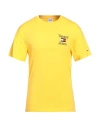 TOMMY JEANS TOMMY JEANS MAN T-SHIRT YELLOW SIZE S COTTON