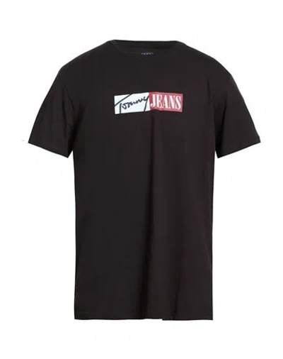 Tommy Jeans Man T-shirt Black Size Xxl Cotton