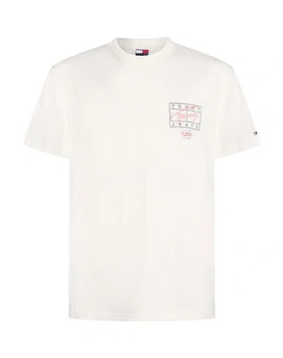 Tommy Jeans Man T-shirt White Size L Cotton