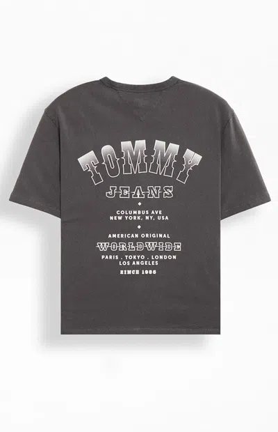 Tommy Jeans Western Back Print Boxy T-shirt In Black