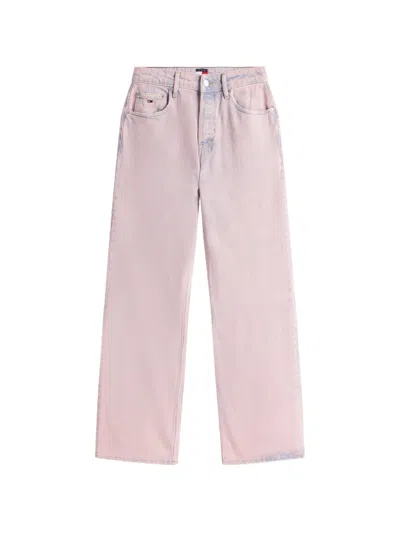 Tommy Jeans Mia Faded Straight-leg Jeans In Pink