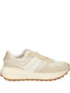Tommy Jeans Mixed-panels Leather Sneakers In Neutral