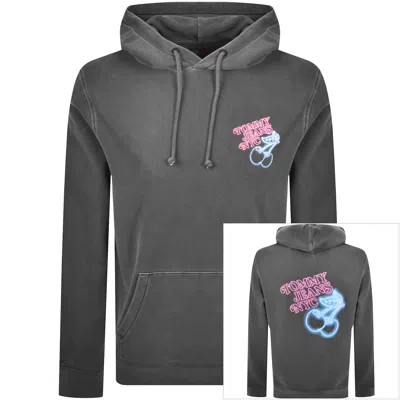 Tommy Jeans Novelty Fair Hoodie Grey In Black