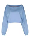 Tommy Jeans Off-shoulder Maglia Knitwear In Blue