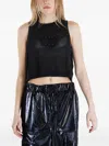 Tommy Jeans Open Stitch Flag Tank Top In Black