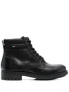 Tommy Jeans Padded-ankle Lace-up Boots In 黑色