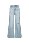 Tommy Jeans Distressed Wide-leg Jeans In Denimlight