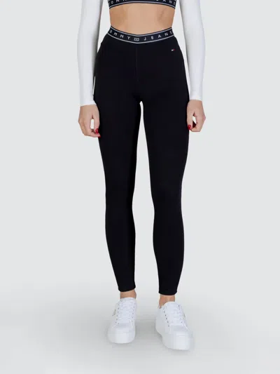 Tommy Jeans Pants  Woman Color Black In Animal Print