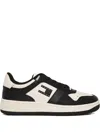 Tommy Jeans Patent-leather Panelled Sneakers In Black