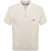 TOMMY JEANS TOMMY JEANS POLO T SHIRT BEIGE
