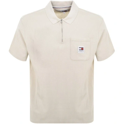 Tommy Jeans Polo T Shirt Beige In Neutral
