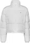 Tommy Jeans Quilted Insulated Jacket With Adjustable Fit And Convenient Pockets In White