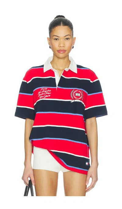 Tommy Jeans Relaxed Bold Stripe Rugby