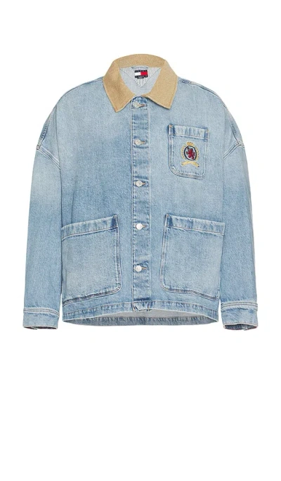 Tommy Jeans Relaxed Chore Jacket In Blue