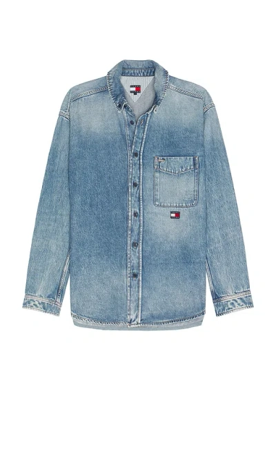 Tommy Jeans Relaxed Shirt In Denim Medium