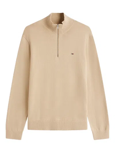 Tommy Jeans Roll-neck Sweater In Neutral