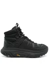 Tommy Jeans Rubberised-logo Boots In Schwarz