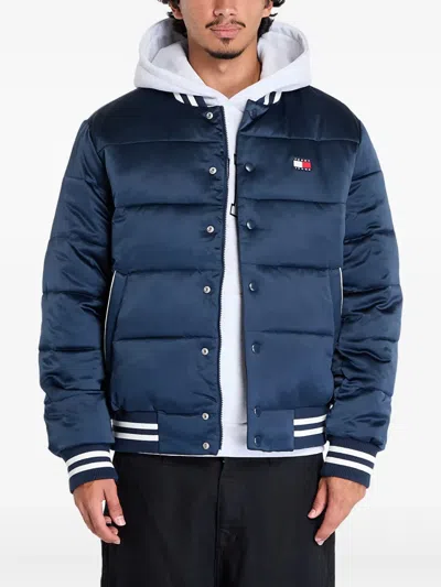 Tommy Jeans Satin Puffer Jacket In Blue
