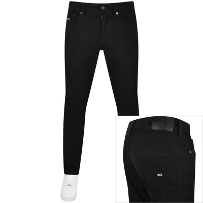 Tommy Jeans Austin Slim Tapered Jeans In Black In Red