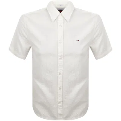 Tommy Jeans Seersucker Shirt Ancient White