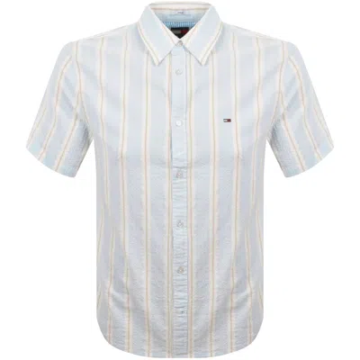 Tommy Jeans Seersucker Striped Shirt Blue