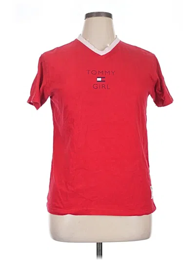 Pre-owned Tommy Jeans Short Sleeve Top In Red