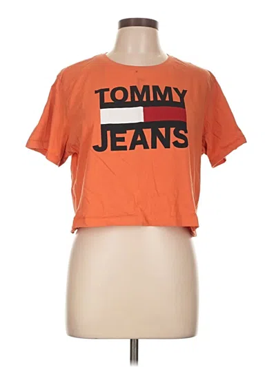 Pre-owned Tommy Jeans Short Sleeve T-shirt In Orange