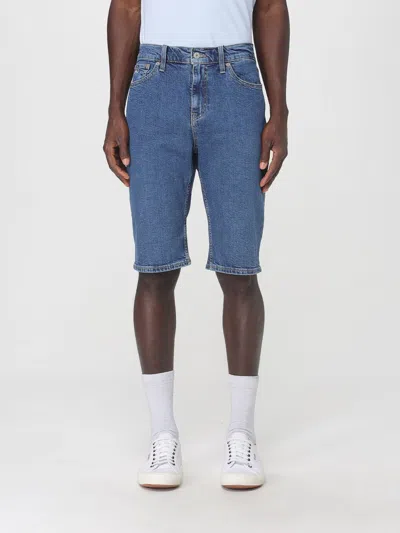 Tommy Jeans Short  Men Color Denim In Blue