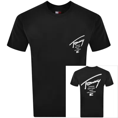 Tommy Jeans Sign City T Shirt Black