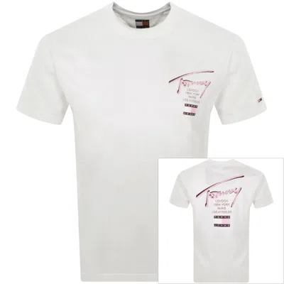 Tommy Jeans Sign City T Shirt White